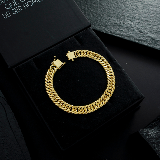 Pulseira Masculina Elo Duplo Fecho Gaveta 10mm