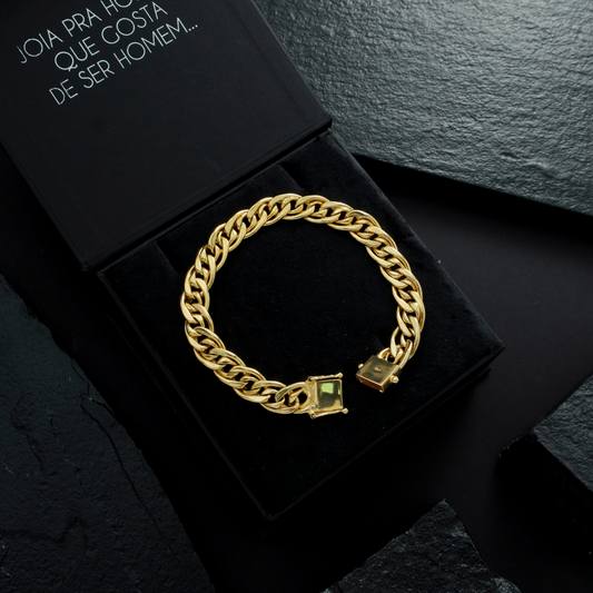 Pulseira Masculina Romana Fecho Gaveta 11mm