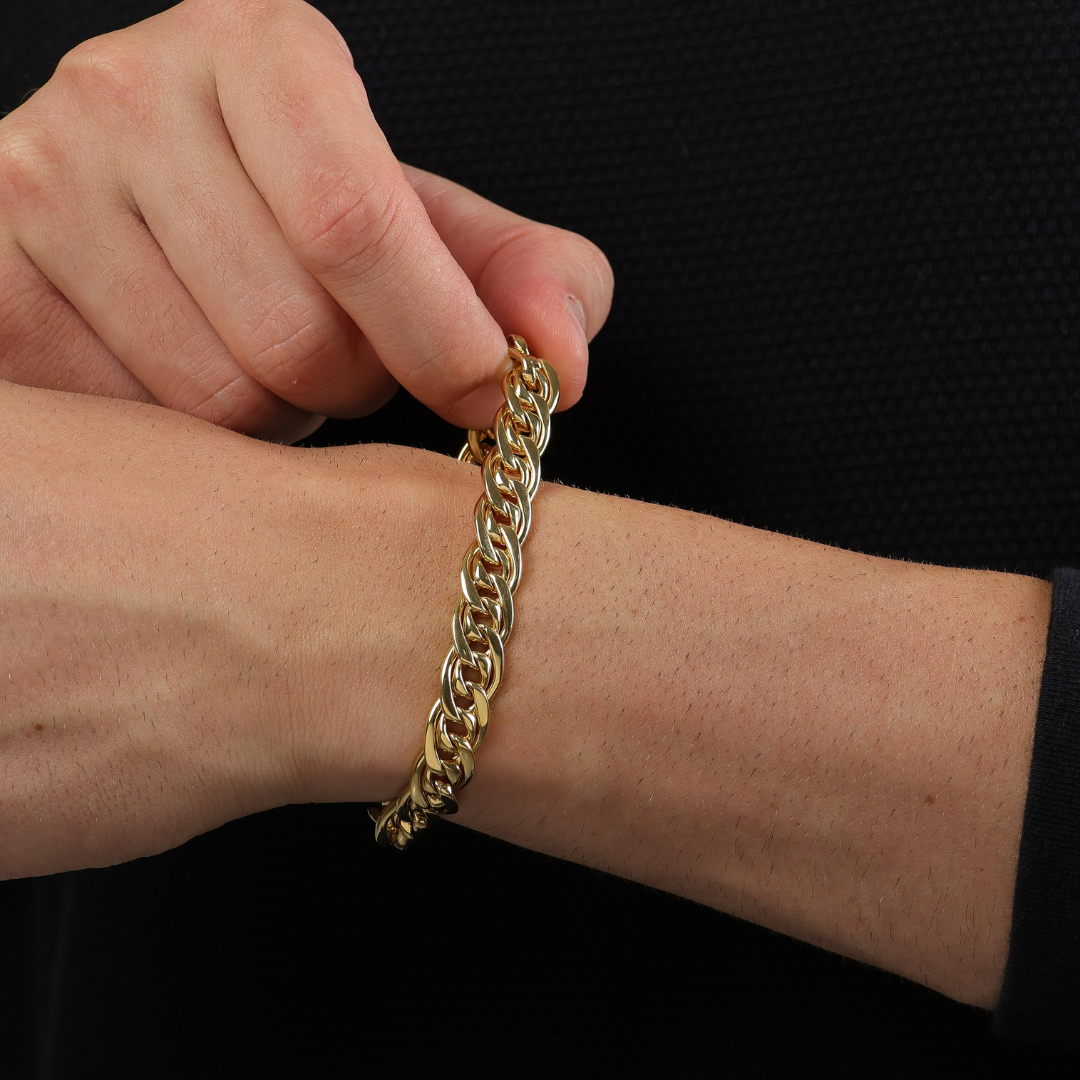 Pulseira Masculina Romana Fecho Gaveta 11mm