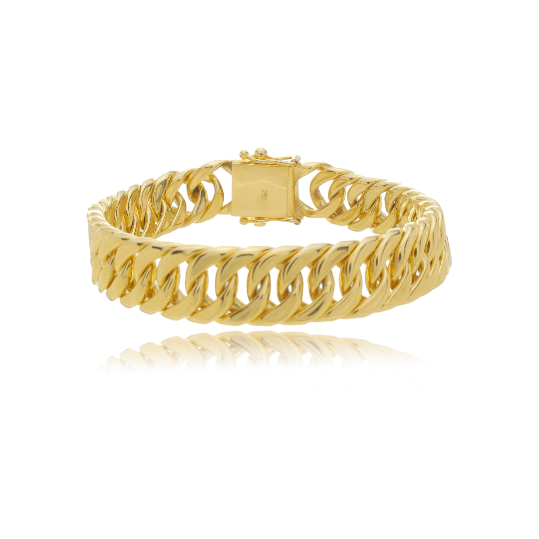 Pulseira Masculina Elo Duplo Fecho Gaveta 12mm