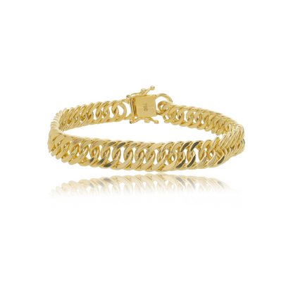 Pulseira Masculina Elo Duplo Fecho Gaveta 10mm