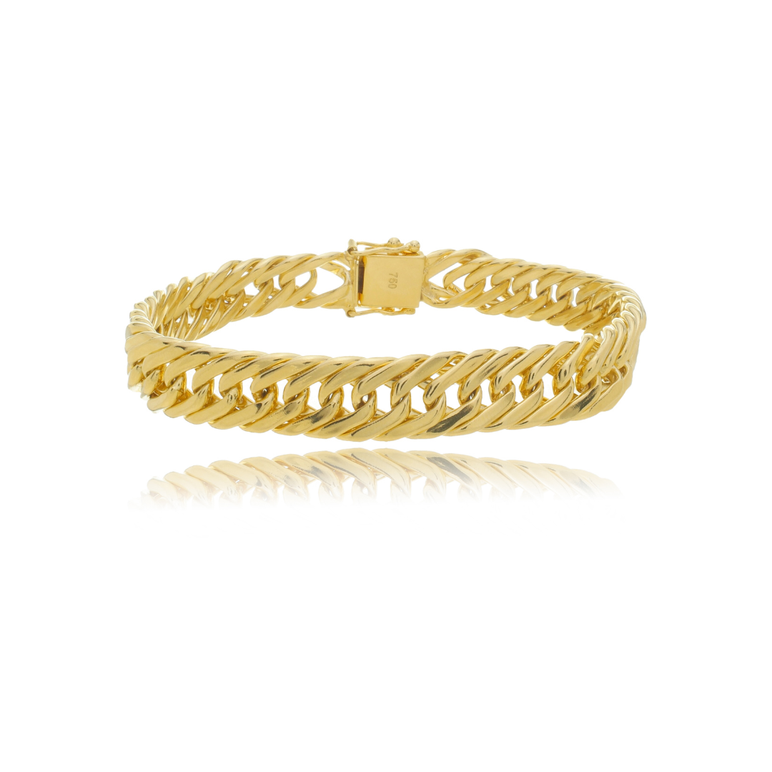 Pulseira Masculina Elo Triplo Fecho Gaveta 11mm
