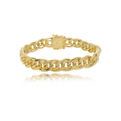 Pulseira Masculina Romana Fecho Gaveta 11mm