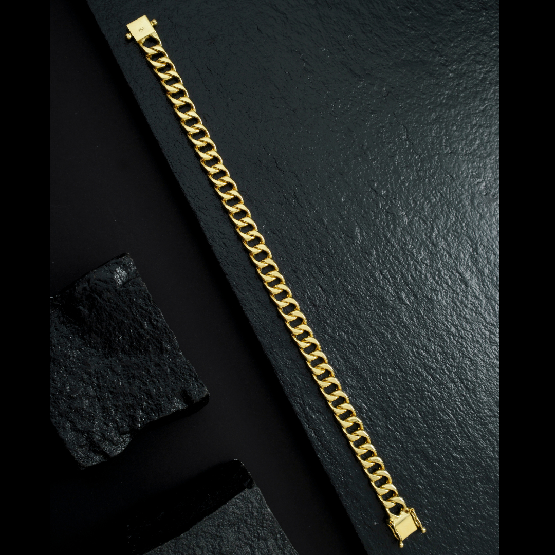 Pulseira Masculina Grumet Elo Simples 8mm